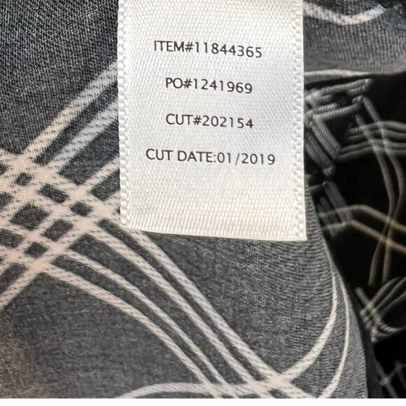 Torrid Black White Plaid Button Front Midi Challis Dress Pockets 1X Sharkbite - Picture 15 of 15